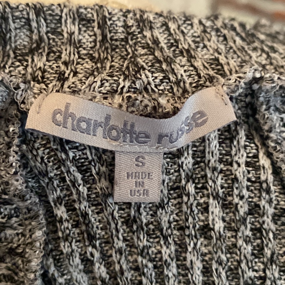 Women’s Gray Knit Halter Tank Top - Picture 6 of 6